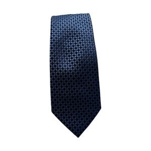 ISAAC MIZRAHI Vintage Polyester Necktie Designer Geometric Blue W3 L54‎ (224)